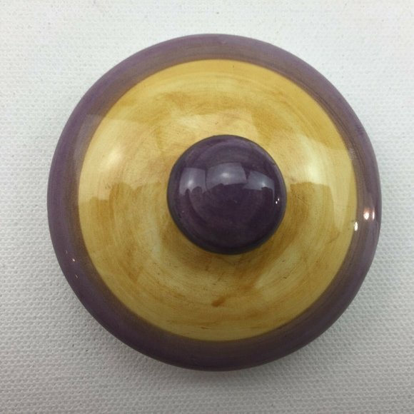 Renardi Ceramic Purple Yellow Teapot Short Spout With Lid - Picture 7 of 11